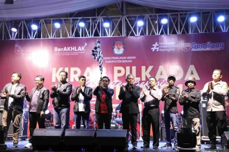 Sosialisasikan Pilkada 2024, KPU Kabupaten Bekasi Gelar Acara Kirab Pilkada